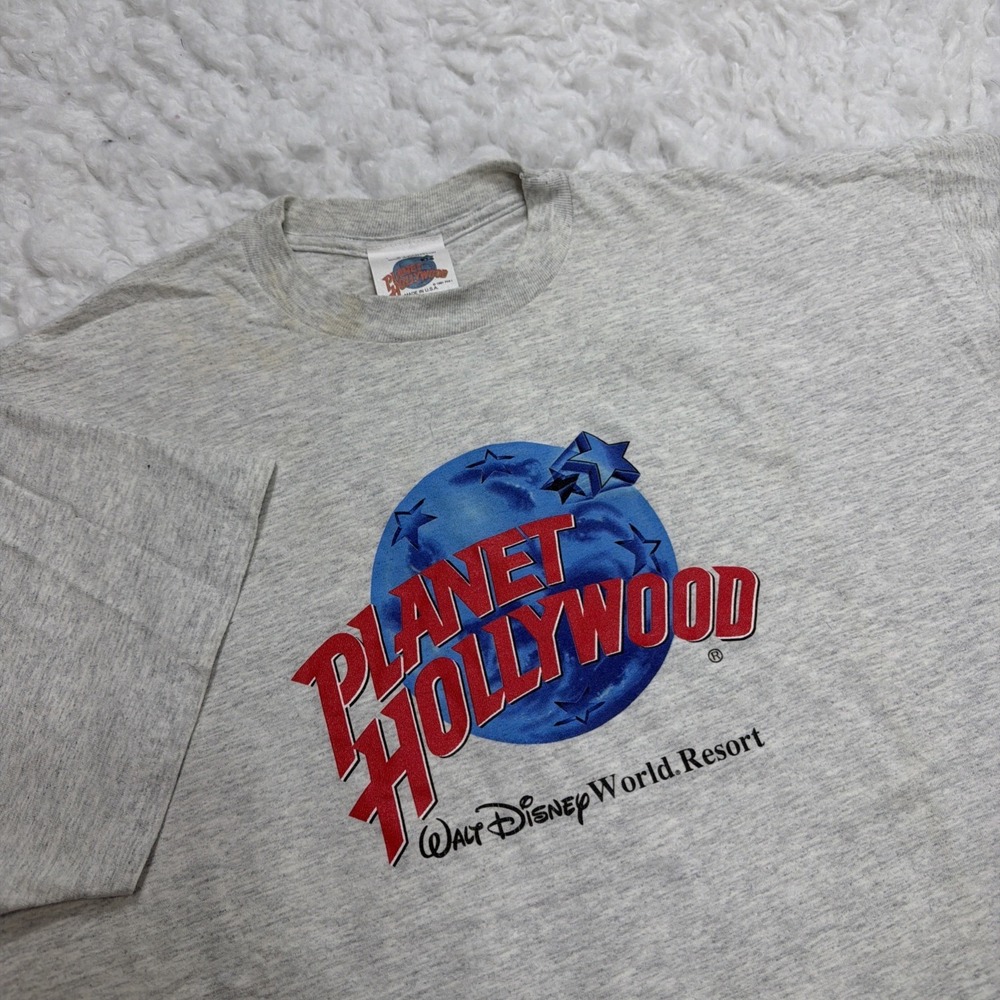 VTG 90s Planet Hollywood Walt Disneyworld Resort Graphic Tee T-Shirt Sz XL 1991